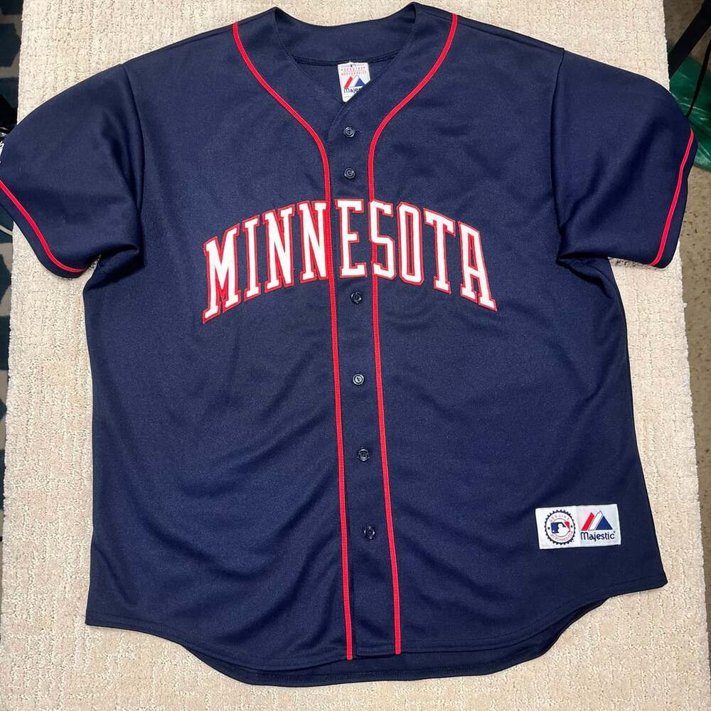 Majestic Minnesota Twins Navy Alternate Authentic Baseball Jersey XL